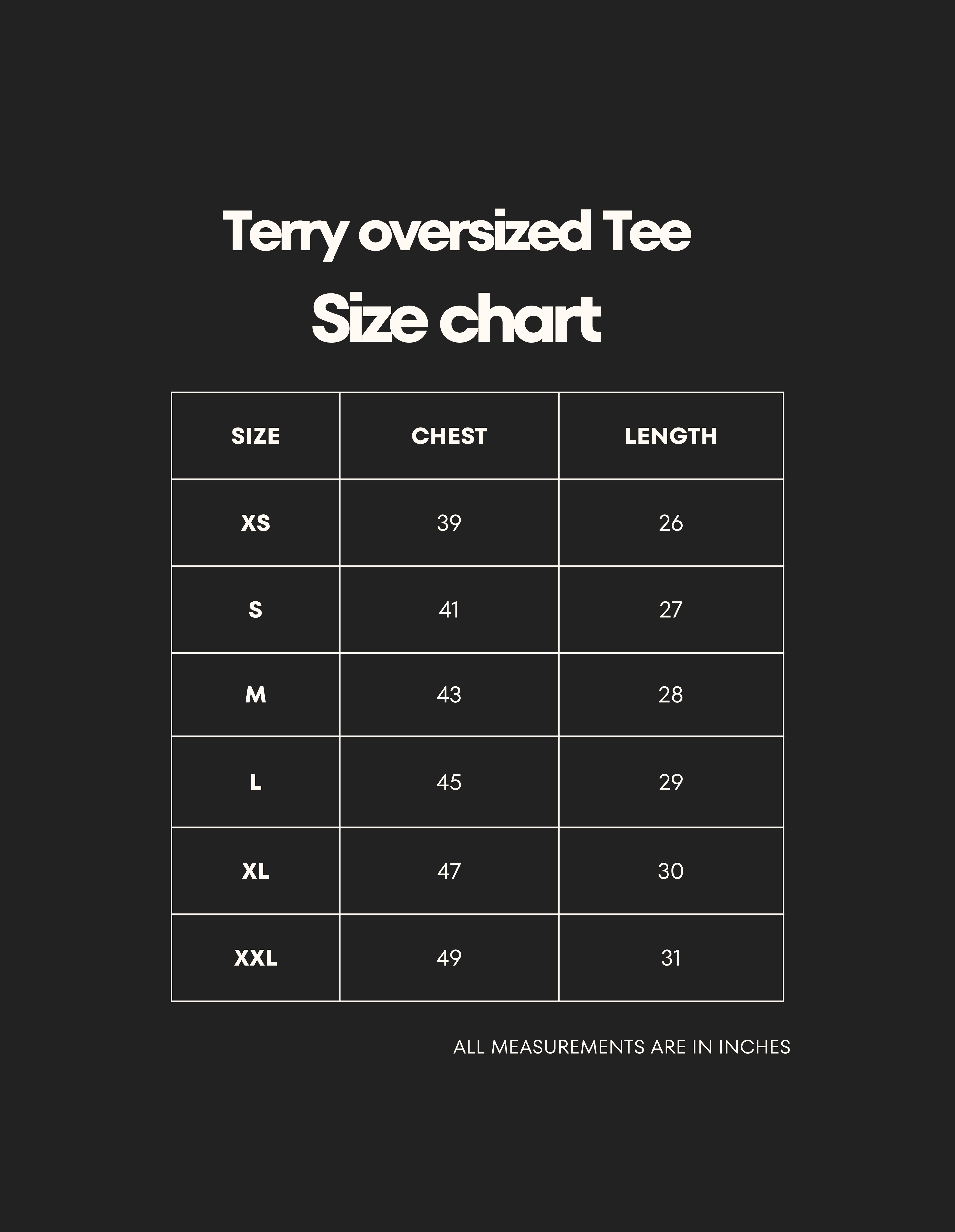 Unisex Terry Oversized Tee