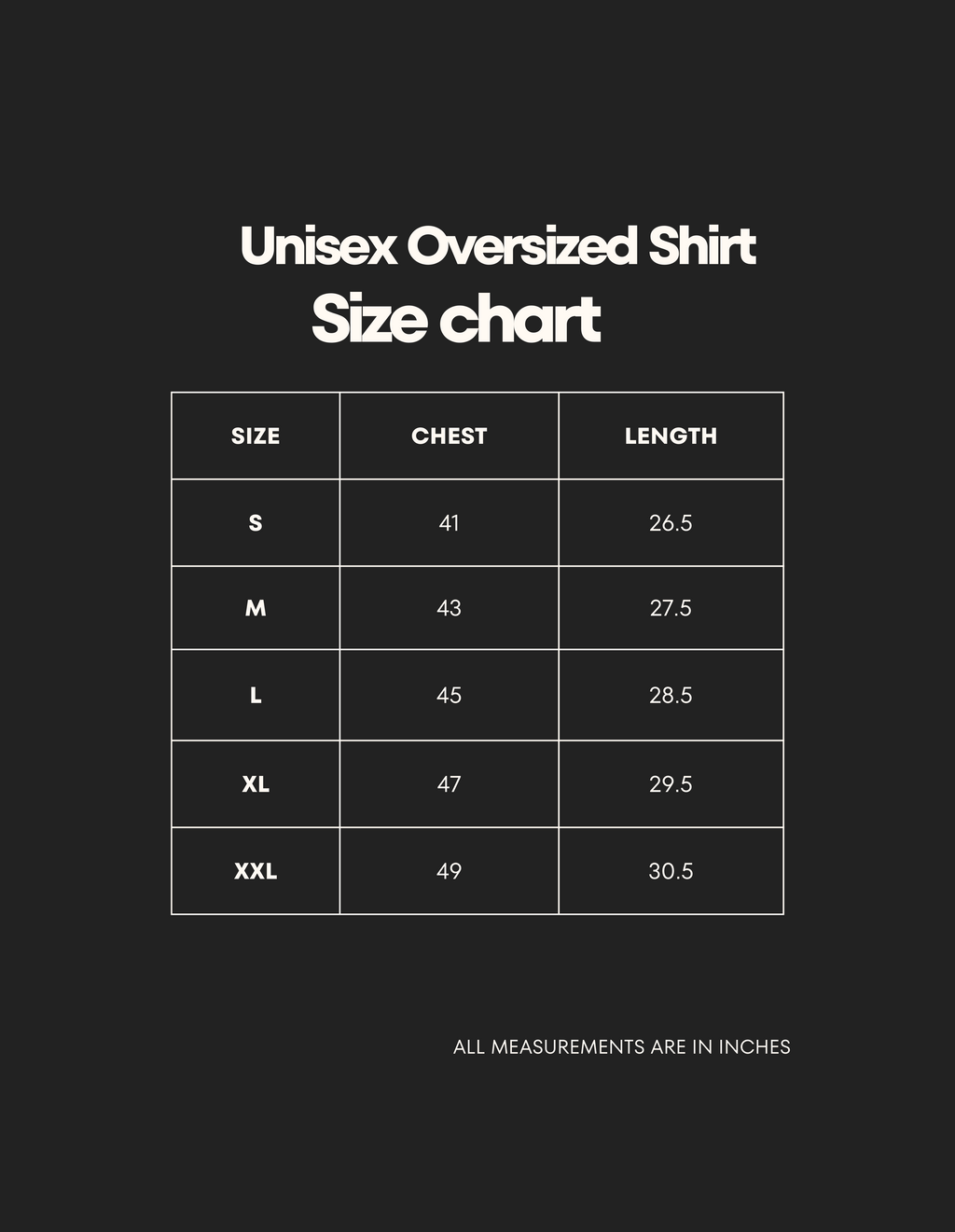 Unisex Oversized Shirt